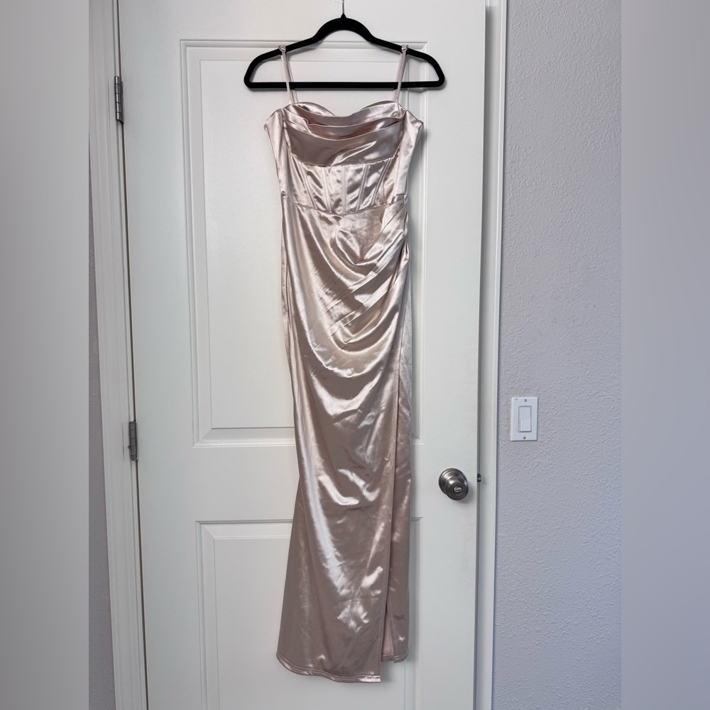 Windsor Cream Satin Dress